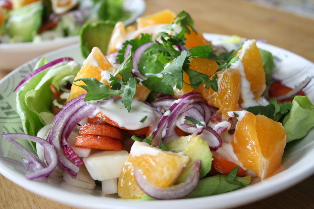 Salade met sinaasappel en witlof